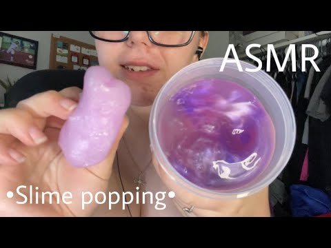 ASMR slime bubble pops