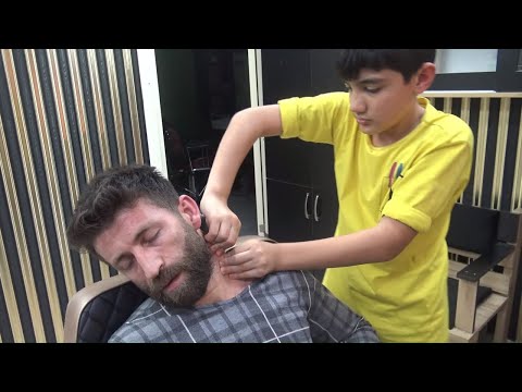 LEGEND YOUNG BARBER SHAMPOO MASSAGE=head,back,arm,ear,neck,sleep massage=ASMR TURKISH BARBER MASSAGE