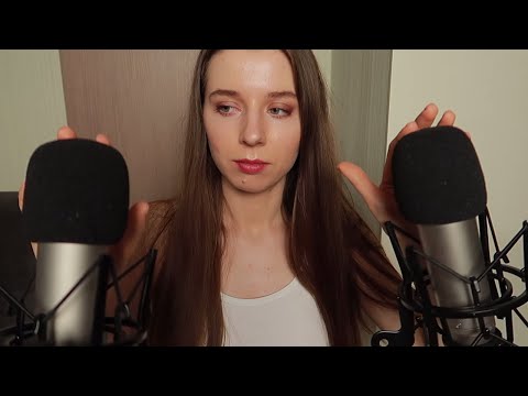 ASMR Mic touching and mic brushing. Gentle scratching. Slightly inaudible whispering.