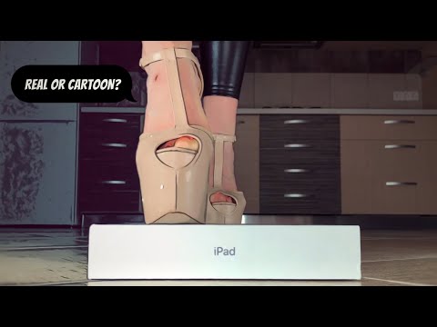 Pea vs. Comic-Book Pea! High Heels Crushing Things & Food! Oddly Satisfying! ASMR