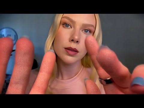 Barely Touching Your Face ASMR 🩷 (up close tweezing, brushing, spoolie)