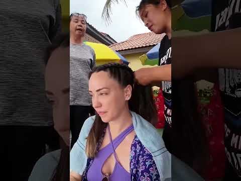 Visitando la isla de Phuket, Tailandia unas mujeres me hicieron unas trenzas #hair #hairstyle #short
