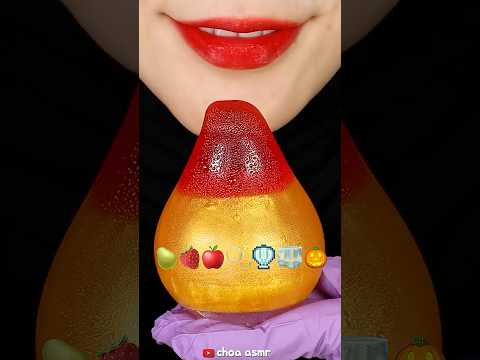 GLASS JELLY ASMR SILKY GEM ASMR GLASS FRUITS ASMR MUKBANG ASMR 🍎