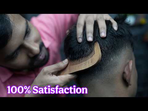 Wooden Comb Head Massage & Scalp SCRATCHING ASMR for Sleep | Forehead Tapping & Ear Massage ASMR
