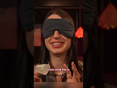 ASMR - I had to do this video BLINDFOLDED. #shorts