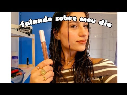 ASMR ME MAQUIANDO PRA IR PRA FACUL + DAR AULA✨️