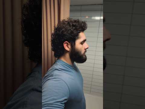 ASMR how I tame my frizzy ahh hair in the morning 💆🏽‍♂️ #asmr #hair #tutorial #shorts
