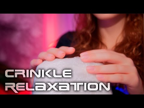 ASMR Plastic Wrap over Mic 💎 Gentle Touching and Tapping, Brushing, Unpacking 💎 No Talking