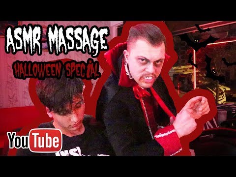 ASMR MASSAGE / Halloween Special (Head Massage, Neck Massage, Back Massage, Hair Cracking)