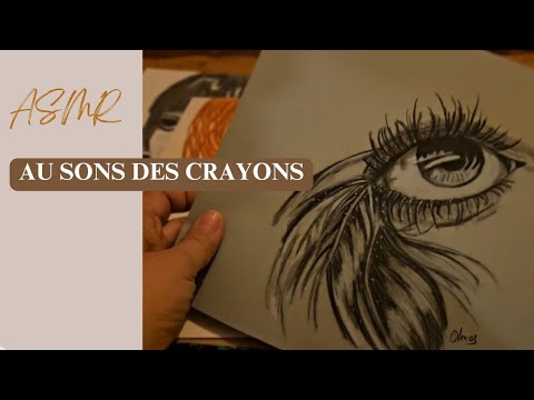 ASMR | dessin rapide d'un œil | son apaisant | no talking