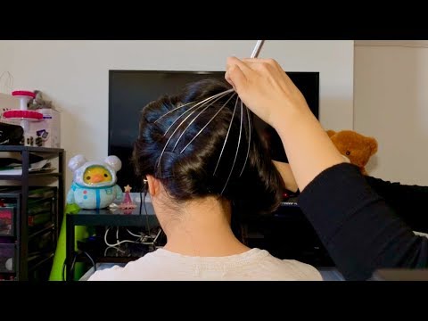 ASMR *DID SHE SURVIVE?!* Binaural Scalp Massage w. a Head Massager aka THE TINGLER lol!! 💆🏻