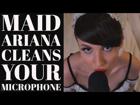 ASMR Maid Role Play, Maid Ariana Cleans Your Microphone Part 1