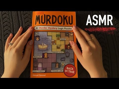 ASMR 😴 - ASMR Murdoku NEW Book & Unboxing - Mystery Game 🕵️‍♀️ Clicky Whispers Detective Puzzle