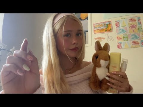 asmr getting you ready for bed 🎀 pampering you