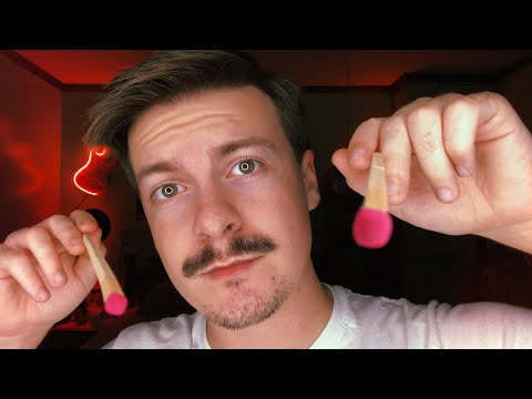 [ASMR] Poking Your Face with Matches 2 | Whispered Ramble | Visual ASMR Triggers