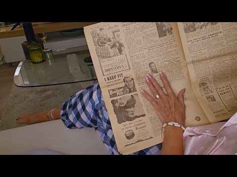 ASMR 📰Newspaper From 1945. Page Turning, Soft Spoken. @LISASRELAXINGASMR-pb1gb 