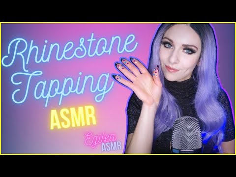 ASMR Rhinestone Tapping, Jewel tapping to help you sleep. Long chrome acrylic nails. (No talking)