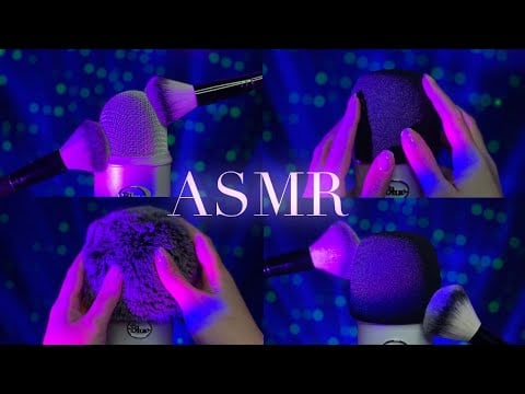 ASMR Relaxing Mic Sounds For Deep Sleep | Fluffy & Foam Cover Scratching, Brushing, Whispering