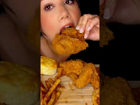 POPEYES CRISPY FRIED CHICKEN #asmr #popeyes #friedchicken #food