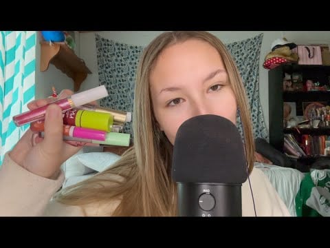 ASMR My Lipgloss Collection💄💋 (rummaging, pumping, chatty whispers)