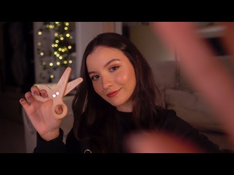 ASMR ✿ para relaxar profundamente e dormir (plucking, hand sounds, tesoura de madeira)