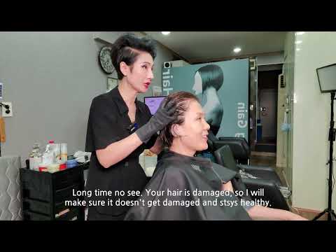 korean Hair salon ASMR visual and hearing activation #Short hair magic horse hair soft and shiny~