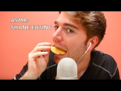 ASMR-SHANE DAWSON EATING FOR 5 MINUTES STRAIGHT (Sounds only)
