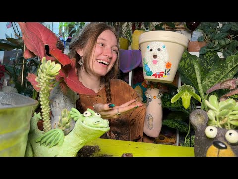 The most special unboxing + Q&A while repotting a bunch of my  house plants🪴