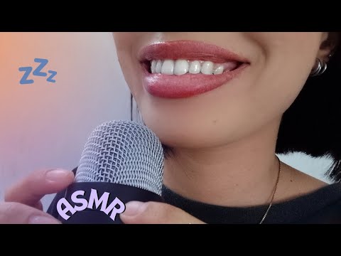 ASMR MOUTH SOUNDS + KISSES + BRUSH ON SCREEN