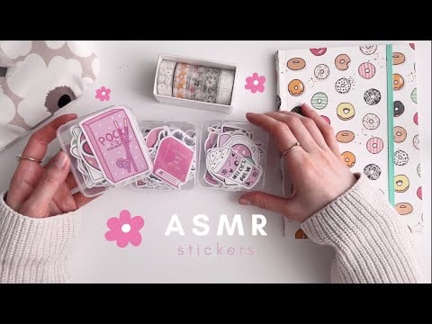 ASMR suomi | Bujoilu, uudet tarrat esittely| Bullet Journal Decoration with cute stickers asmr