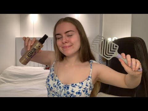ASMR Hair Salon ✂️ (brushing, oiling, scalp scratching, clipping, cutting, styling, hair play)