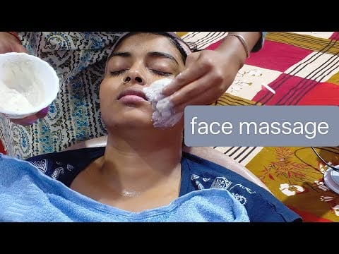 Asmr facial treatment doing Soothing facing massage..💆