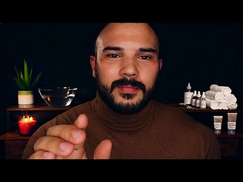 ASMR Very Gentle Face Treatment for Sleep 💆🏻‍♂️ The Safest Place in ASMR (Male Personal Attention)
