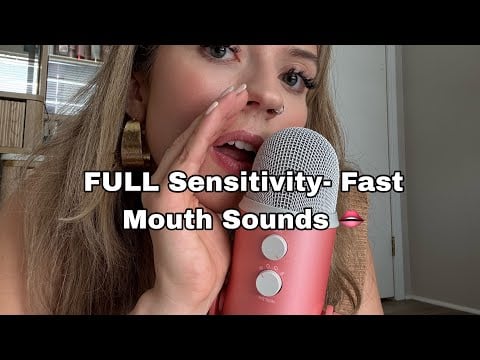 ASMR| Sensitive & Fast Mouth Sounds, Close to the Mic + Stuttering Trigger Words 