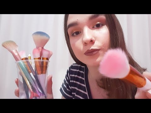 ASMR - PINCÉIS NA TELA E SONS DE BOCA RELAXANTES