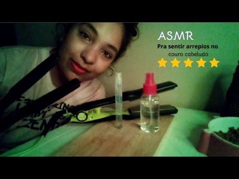 ASMR fazendo chapinha no seu cabelo até que você durma (com óleos e spray)