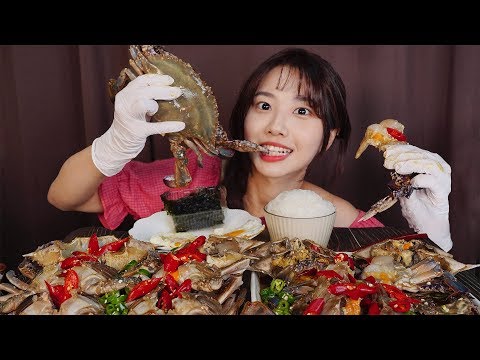 직접만든 간장게장 리얼사운드 먹방 ASMR SOY SAUCE MARINATED RAW CRAB MUKBANG[꿀꿀선아]