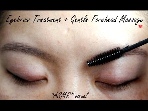 ASMR DOING EYEBROWS / TREATMENT + EYELINER TERRIBLY LOL + GENTLE FOREHEAD MASSAGE (VISUAL) practice