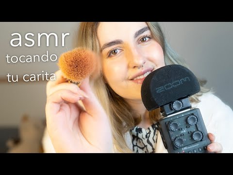 asmr español - susurros ARTICULADOS pegados al micro + tocando TU CARA - Ale ASMR :)