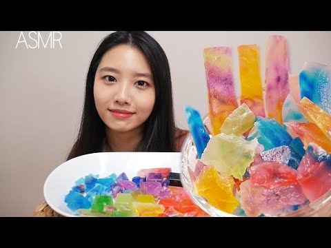 직접만든 영롱한 보석먹기💎이팅사운드!?[한국어 ASMR]코하쿠토 이팅사운드,琥珀糖を,kohakutou,젤리 asmr,jelly,리얼사운드,수면유도,꿀꿀선아,suna asmr,