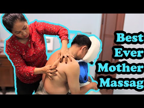 Best Mommy Back Massage to Father - ASMR Relaxing
