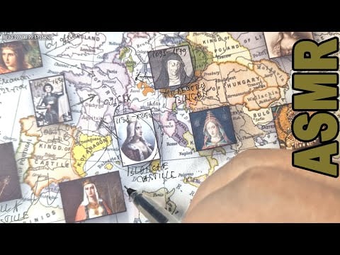 ASMR: The Most Powerful 👑 Women of Medieval Europe  ( ASMR history + Map tracing )