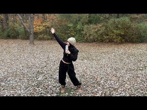 ASMR exploring in my backyard 🌳 