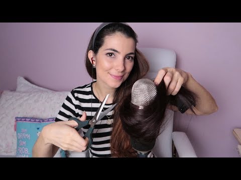 ASMR (blue yeti): ROLEPLAY CORTANDO SEU CABELO