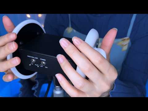 ASMR Brain Melting Dry Ear Massage for Sleep 😴 Whispering + No Talking / 3Dio / 耳マッサージ
