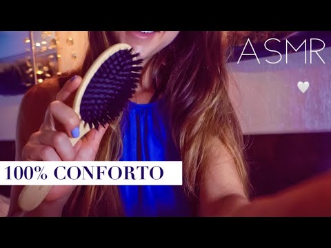 ASMR CINEMÁTICO - amiga te ajuda a DORMIR depois de um DIA DE PRAIA 💙 (escovando muito seu cabelo)