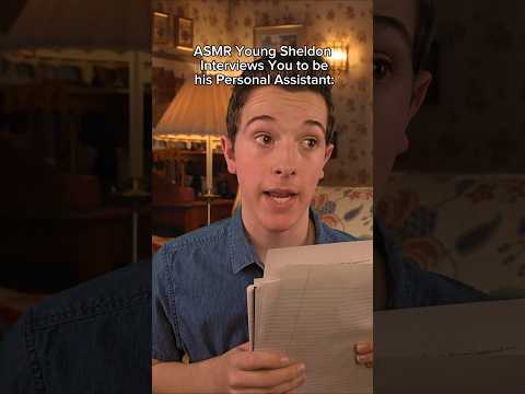 ASMR Young Sheldon Interviews You to be his Personal Assistant
