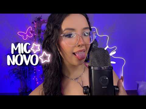 ASMR ★ MIC NOVO | mouth sounds, cafune, pincel...