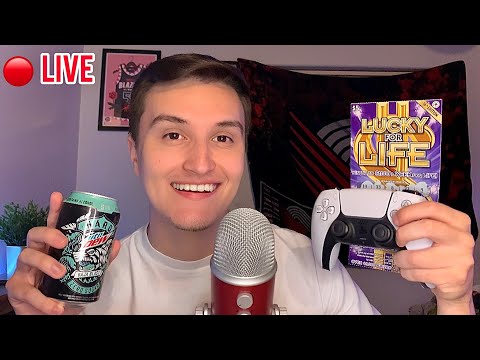 🔴 - LIVE ASMR RELAXING HANGOUT 😴💤 (triggers + whisper ramble + sports talk)