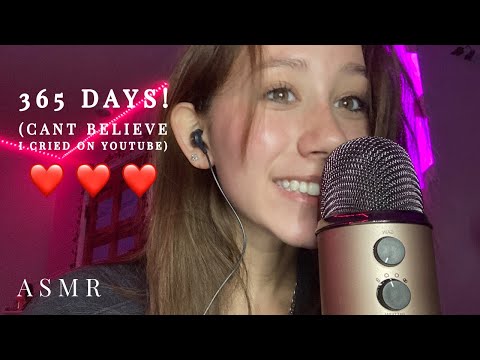 ASMR | 1 YEAR ON YOUTUBE ❤️ (RAMBLE + SLIME + THANK YOU)